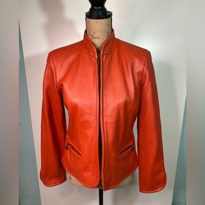 VALERIE STEVENS Leather Jacket size S